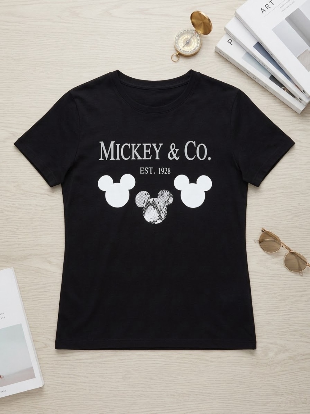 Black Mickey & Co. Short Sleeve Graphic Tee